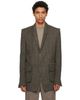 Rick Owens Rick Owens Gray Tower Customs Blazer - 1