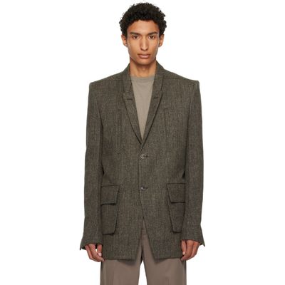 Rick Owens Rick Owens Gray Tower Customs Blazer