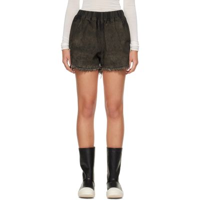 Rick Owens Rick Owens Gray Tower Denim Shorts