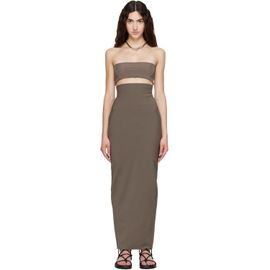 Rick Owens Rick Owens Gray Tower Dirt Pillar Maxi Skirt