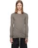 Rick Owens Rick Owens Gray Tower Double LS T-shirt - 1