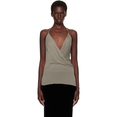 Rick Owens Rick Owens Gray Tower Draped Top