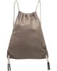 Rick Owens Rick Owens Gray Tower Drawstring Backpack - 1