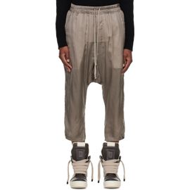 Rick Owens Rick Owens Gray Tower Drawstring Cropped Trousers