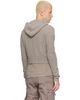 Rick Owens Rick Owens Gray Tower Dust Felt Cashmere Cropped Hoodie - 3