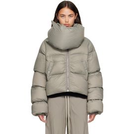Rick Owens Rick Owens Gray Tower Funnel Neck Down Jacket