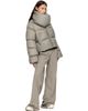 Rick Owens Rick Owens Gray Tower Funnel Neck Down Jacket - 4