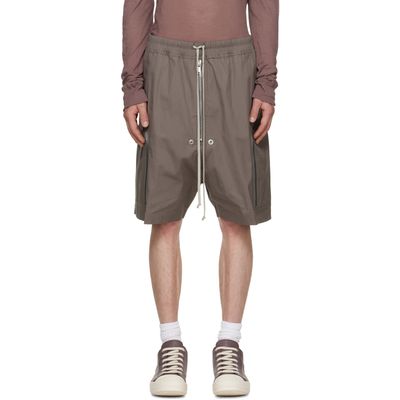 Rick Owens Rick Owens Gray Tower Heizer Cargo Shorts
