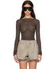 Rick Owens Rick Owens Gray Tower LS Temple T-shirt - 1