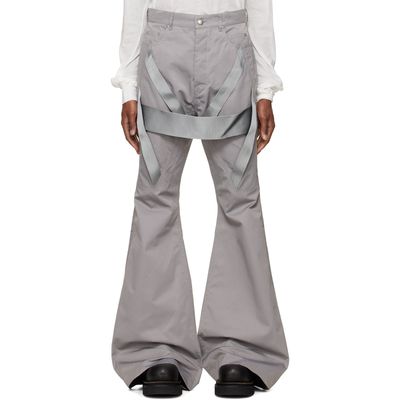 Rick Owens Rick Owens Gray Tower Megastrapped Bolan Bootcut Trousers