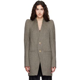Rick Owens Rick Owens Gray Tower Metro Blazer