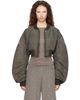 Rick Owens Rick Owens Gray Tower Micro Secchia Flight Bomber Jacket - 1