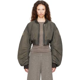 Rick Owens Rick Owens Gray Tower Micro Secchia Flight Bomber Jacket