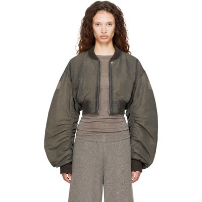 Rick Owens Rick Owens Gray Tower Micro Secchia Flight Bomber Jacket