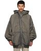 Rick Owens Rick Owens Gray Tower Mountain Hun Hoodie Bomber Jacket - 1