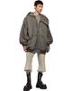 Rick Owens Rick Owens Gray Tower Mountain Hun Hoodie Bomber Jacket - 4