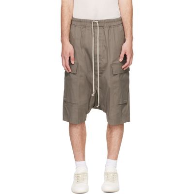 Rick Owens Rick Owens Gray Tower Pods Cargo Shorts