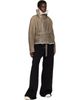 Rick Owens Rick Owens Gray Tower Shearling Cropped Flight Jacket - 4