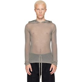 Rick Owens Rick Owens Gray Tower Sheer Hoodie