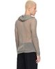 Rick Owens Rick Owens Gray Tower Sheer Hoodie - 3