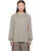 Rick Owens Rick Owens Gray Tower Short Crewneck LS T-shirt - 1