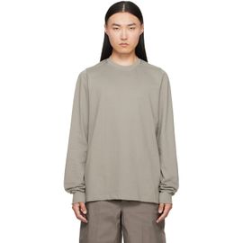 Rick Owens Rick Owens Gray Tower Short Crewneck LS T-shirt