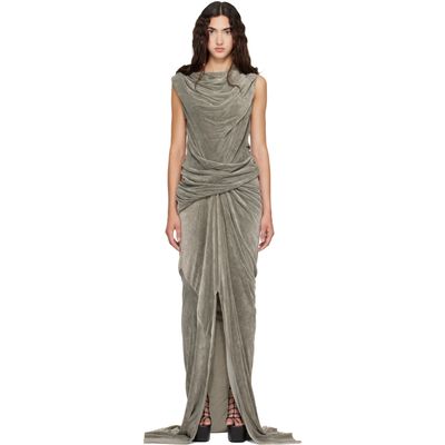 Rick Owens Rick Owens Gray Tower Strutter Maxi Dress