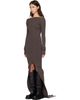Rick Owens Rick Owens Gray Tower Tight Maxi Dress - 4