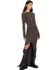 Rick Owens Rick Owens Gray Tower Tight Maxi Dress - 5