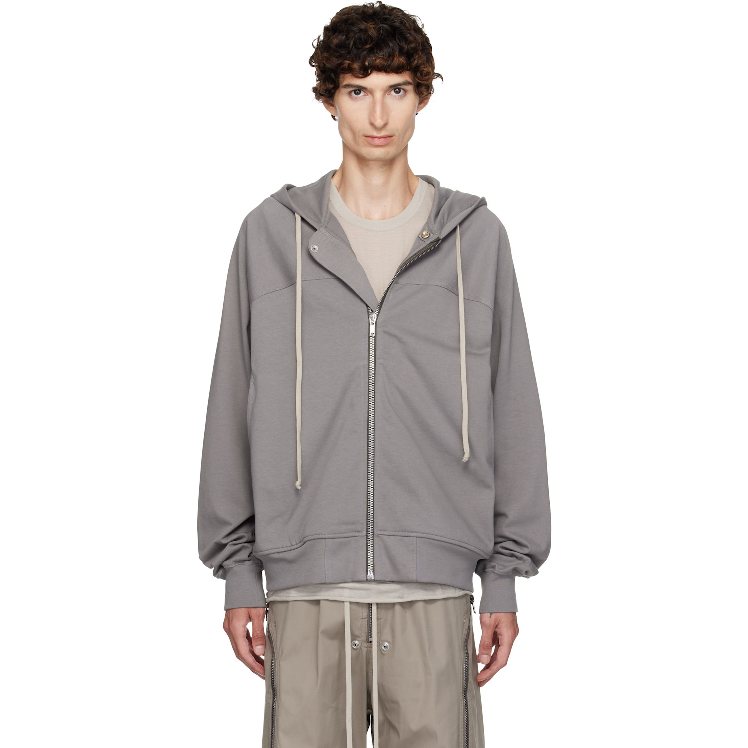 Rick Owens - Gray Tower Windbreaker Hoodie