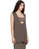 Rick Owens Rick Owens Gray Tower Wool Knit V Neck Vest - 2