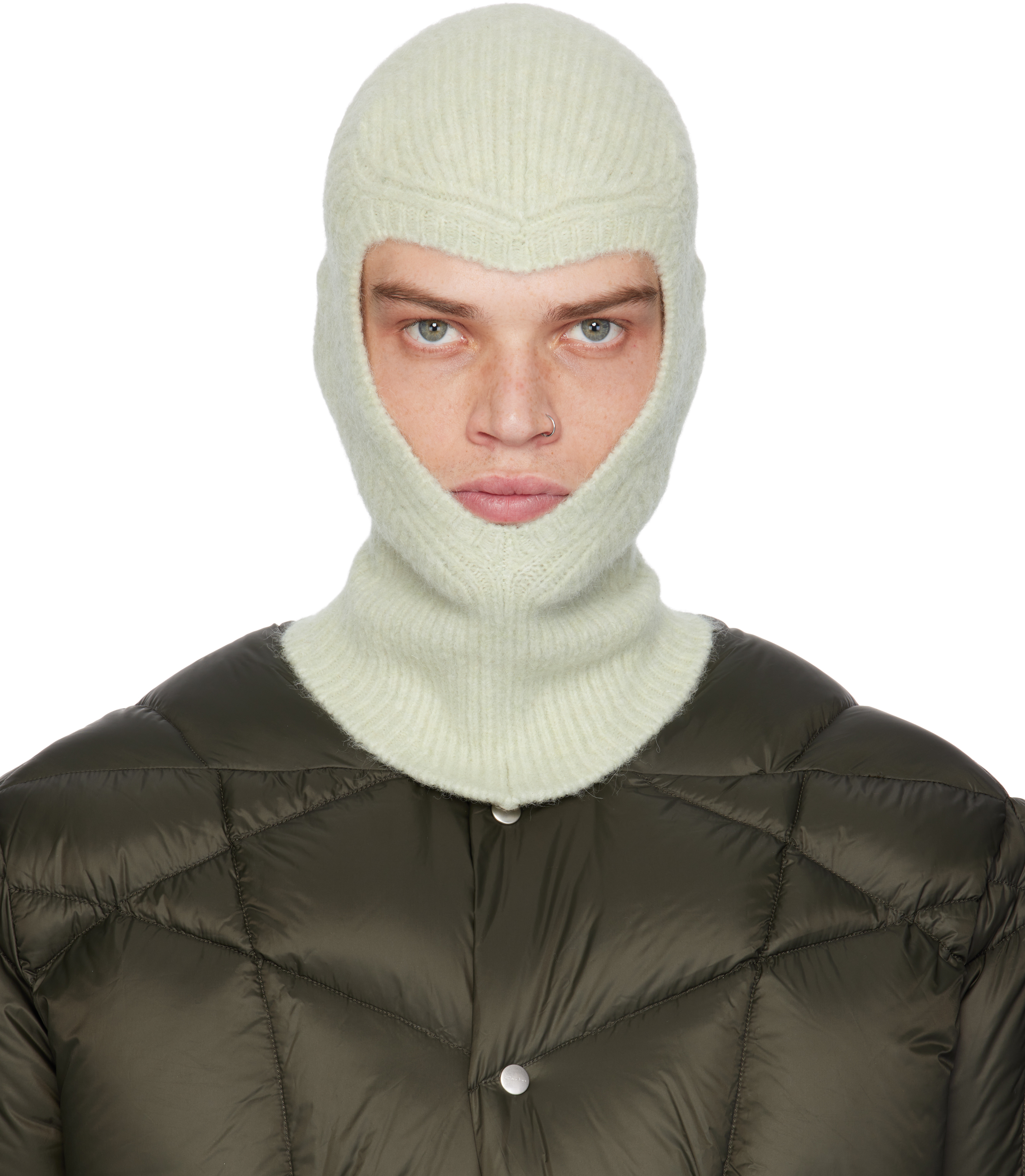 Rick Owens - Green Porterville Skull Balaclava
