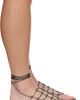 Rick Owens Rick Owens Gunmetal Hollywood Web Granola Sandals - 1