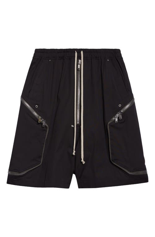 Rick Owens Rick Owens Heizer Bela Stretch Poplin Zip Shorts