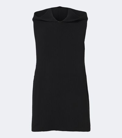 Rick Owens Rick Owens Hooded ribbed-knit virgin wool tank top