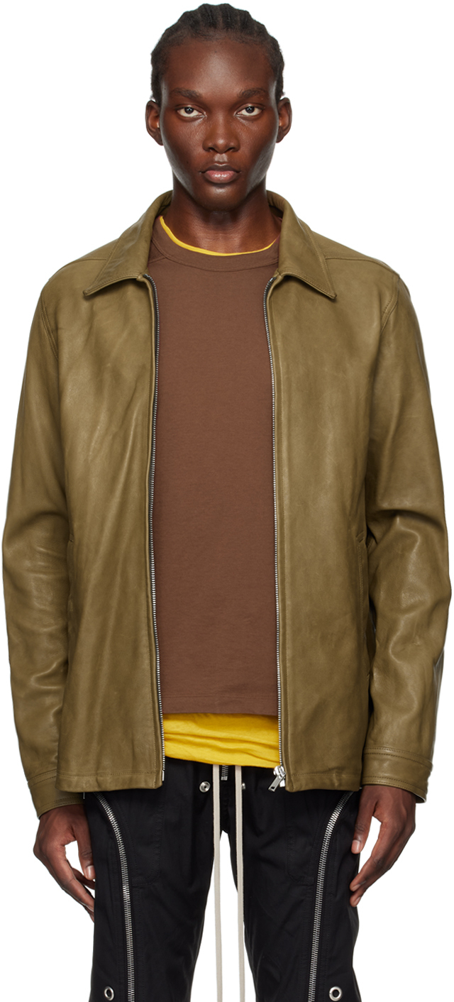 Rick Owens - Khaki Porterville Brad Leather Jacket