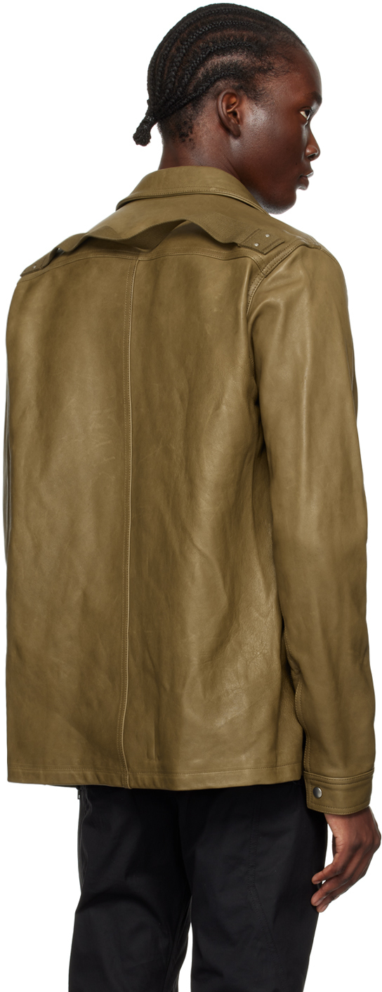 Rick Owens - Khaki Porterville Brad Leather Jacket