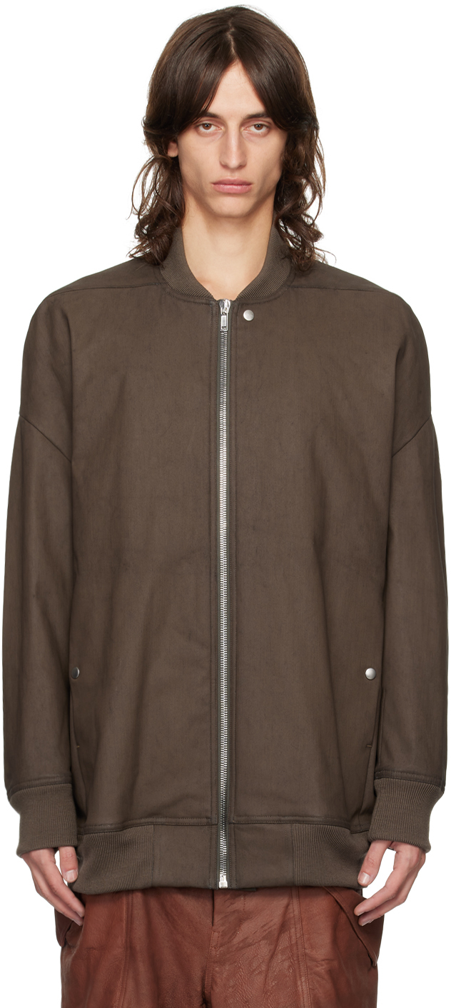 Rick Owens - Khaki Porterville Jumbo Peter Flight Denim Bomber Jacket