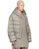 Rick Owens Rick Owens Khaki Tower Nylon Duvet Hooded Down Jacket - 2