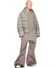 Rick Owens Rick Owens Khaki Tower Nylon Duvet Hooded Down Jacket - 4