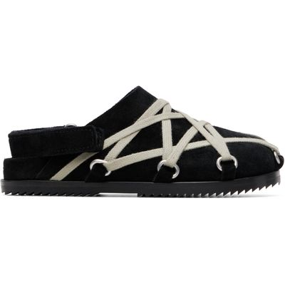 Rick Owens Rick Owens Kids Black Megalace Mule Granola Flats