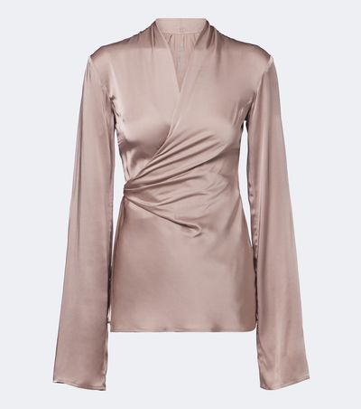 Rick Owens Rick Owens Laura draped satin top