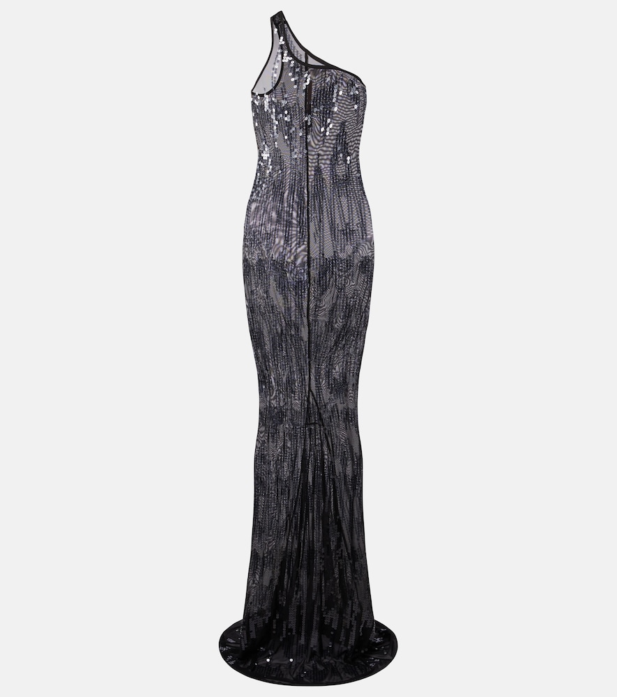 Rick Owens Rick Owens Lilies one-shoulder sequined tulle gown