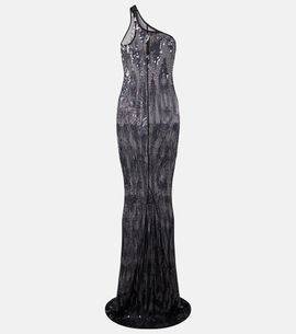 Rick Owens Rick Owens Lilies one-shoulder sequined tulle gown