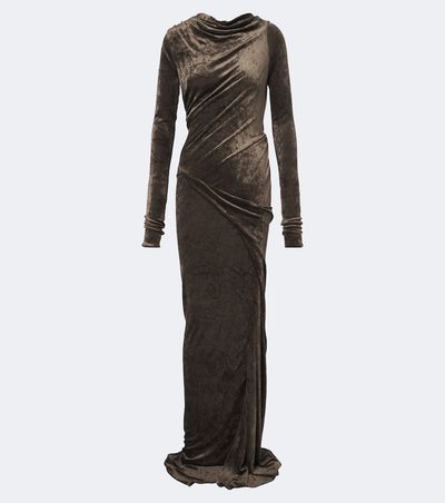 Rick Owens Rick Owens Lilies Shailee draped open-back velvet gown