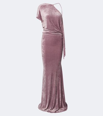 Rick Owens Rick Owens Lilies Tungsten open-back velvet gown
