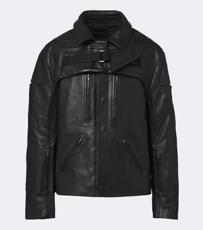 Rick Owens Rick Owens Mac convertible leather jacket