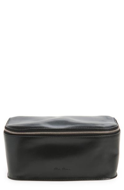 Rick Owens Rick Owens Medium Calfskin Leather Toiletries Bag