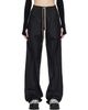 Rick Owens Rick Owens Moncler + Rick Owens Black Drawstring Sweatpants - 1