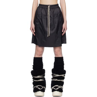 Rick Owens Rick Owens Moncler + Rick Owens Black Kilt Shorts